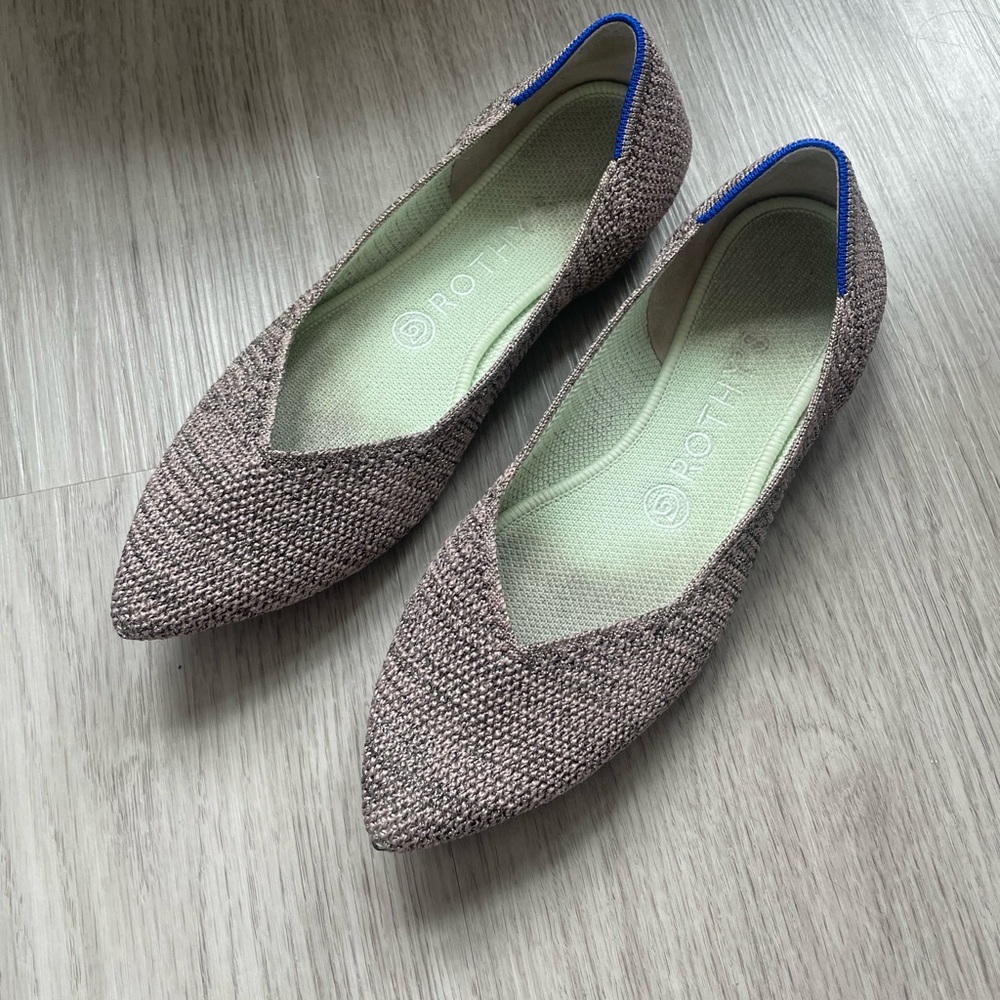 Rothy’s Pointed Flat in metallic color (discontinued) The Point